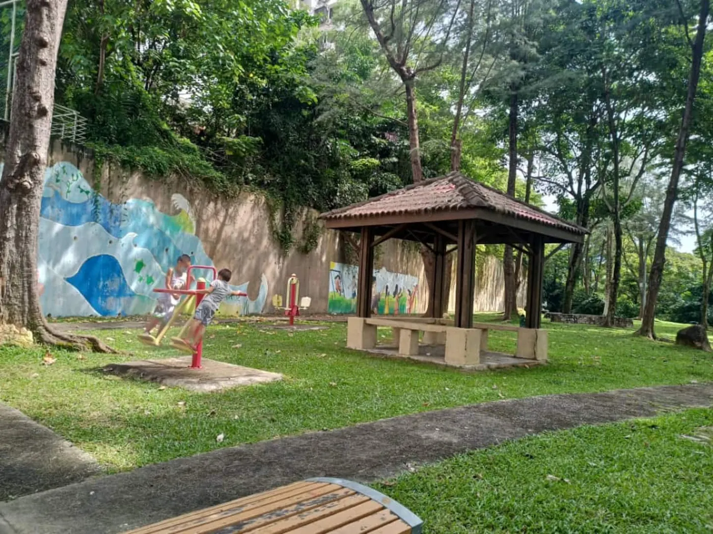 The shaded pavilion in the grounds at Ferringhi Delima, Batu Ferringhi